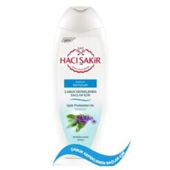 Hacı Şakir-sjampo med silkeproteiner og salvie hjelper til med å forhindre flass med sin spesialutviklede formel. Bruk: Påfør i vått hår. Masser for å skumme og skyll.