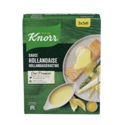 Knorr Hollandaisesaus er ikke bare en gyllen klassiker fra det franske kjøkken. Den er også en av de mest allsidige sauser som finnes. I tillegg til at den er velegnet til fisk og grønnsaker kan den anvendes som basissaus og utgangspunkt for en rekke nye smaksopplevelser – og som tilbehør til de aller fleste kjøttretter. Sausen er svært enkel å lage. og du skal kun tilsette smør og melk.