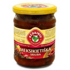 En rask meksikansk gryterett laget med krydret biff, bønner, tomater og mais.