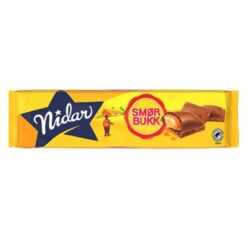 Herlig og myk smørbukk overtrukket med Nidars deilige melkesjokolade. Tidene forandrer seg, men noen gode ting består. Heldigvis!