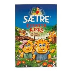  Eventyrkjeks er milde og gode kjeks formet som eventyrfigurer med 50% fullkorn. Perfekt på farten og til bilturen.