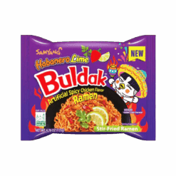 Samyang Buldak Hot Chicken Ramen Habanero Lime er en spennende variant av den populære Buldak Hot Chicken Ramen-serien. Hver pakke inneholder 130g med smakfull ramen nudler.