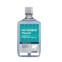 Nycodent Fluorid Munnskyll med peppermynte er et fluorskyll som gir friskere og sterkere tenner. Nycodent Fluorid Munnskyll med peppermynte inneholder 0,2 % natriumfluorid.