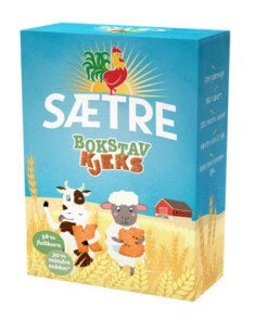 Med Sætre Bokstavkjeks kan barna både kose seg med kjeks, og bli kjent med bokstavene samtidig.
