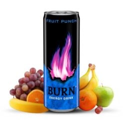 BURN Fruit Punch 0,5 l En eksplosjon av fruktsmaker som garanterer et forfriskende kick som vil inspirere deg på en lidenskapelig og gledelig måte.  Light it up med Burn Fruit Punch