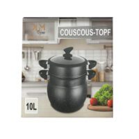 Denne romslige gryten på 10 liter er ideell for tilberedning av store porsjoner couscous eller andre store retter. Den er designet for å fungere godt på induksjonstopper og gir stor fleksibilitet på kjøkkenet.