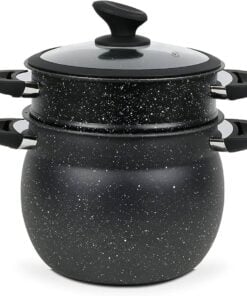 Denne romslige gryten på 10 liter er ideell for tilberedning av store porsjoner couscous eller andre store retter. Den er designet for å fungere godt på induksjonstopper og gir stor fleksibilitet på kjøkkenet.