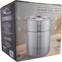 Denne romslige gryten på 8 liter er ideell for tilberedning av store porsjoner couscous eller andre store retter. Den er designet for å fungere godt på induksjonstopper og gir stor fleksibilitet på kjøkkenet.