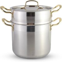 Denne romslige gryten på 8 liter er ideell for tilberedning av store porsjoner couscous eller andre store retter. Den er designet for å fungere godt på induksjonstopper og gir stor fleksibilitet på kjøkkenet.