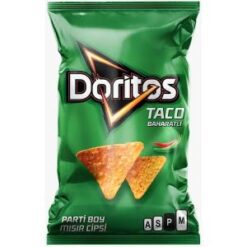 Doritos Taco Corn Chips appellerer til folk som leter etter en deilig matbit med sin kryddersmak. I tillegg til mais inneholder produktet også forskjellige smaker og krydder som rød pepperpulver, løkpulver og hvitløkspulver.