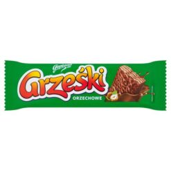 GOPLANA Mega Grzeski Sjoko&Hasselnøtt Vaffelbar Søt, sprø og smelter i munnen. Betyr dette noe for deg? Den karakteristiske, deilige smaken av synder ... jeg mener Grześków - kan ikke forveksles med noen annen. For store og små. Til din første og andre frokost, dessert og til og med en snack mellom måltidene som du har råd til. Og det er opp til deg å bestemme når, hvor og hvordan du vil nyte dem.