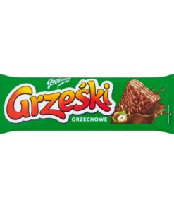 GOPLANA Mega Grzeski Sjoko&Hasselnøtt Vaffelbar Søt, sprø og smelter i munnen. Betyr dette noe for deg? Den karakteristiske, deilige smaken av synder ... jeg mener Grześków - kan ikke forveksles med noen annen. For store og små. Til din første og andre frokost, dessert og til og med en snack mellom måltidene som du har råd til. Og det er opp til deg å bestemme når, hvor og hvordan du vil nyte dem.