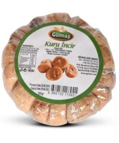 GULMAS Fiken Tørkede Incir 150 g Fiken inneholder naturlig sukker og gjør dem til et naturlig alternativ til industrielt produsert godteri. Modnet under den beste solen, gir smaken av deilige gyldenbrune fiken.