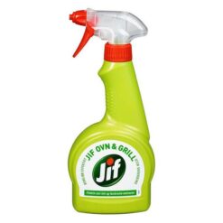 Jif Ovn & Grill fjerner raskt og effektivt innbrente matrester og fett på ovn og grill. Perfekt ovnrens og grillrens med nøye utvalgte ingredienser som takler tøffe fettflekker uten skrubbing. Spray på, la virke (jo lenger,  desto lettere), tørk over med en fuktig klut.