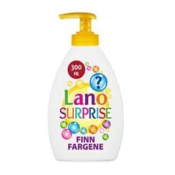 Lano Surprise håndsåpe gjør håndvasken gøy! Den kommer i mange forskjellige farger; hvilken farge du får er en overraskelse.