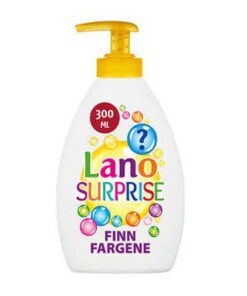 Lano Surprise håndsåpe gjør håndvasken gøy! Den kommer i mange forskjellige farger; hvilken farge du får er en overraskelse.