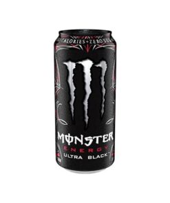 MONSTER Ultra Black Energidrikke Med en smak av sorte kirsebær vil dette bli en ny favoritt hos de fleste! Sukkerfri! 150 mg koffein per boks!