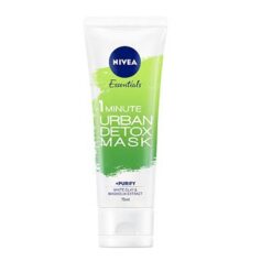 NIVEA Urban Detox Daglig Mask 1min. NIVEA Essentials 1-minutters Urban Detox Mask med hvit leire og magnoliaekstrakt renser huden på bare 1 minutt.