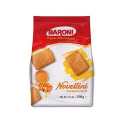 Kongene av frokost, Novellini Baroni er laget med delikat honning og ferske egg, som minner om smaken og aromaen til en tradisjonell italiensk frokost med hver bit. Den praktiske og praktiske 700 g karemballasjen bevarer sin umiskjennelige smak og sprøhet. Novellini-kjeks, frokosttradisjonen.