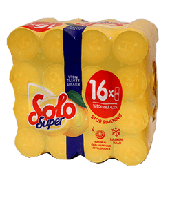 Solo Super er uten tilsatt sukker, og med den samme friske appelsinsmaken som originalen. Solo har hatt sukkerfrie varianter på markedet siden 1956. Kullsyreholdig leskedrikk. Inneholder søtstoff.