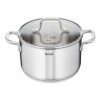 TEFAL Virtuoso gryte I rustfritt stål av høy kvalitet, for utmerket slitestyrke og lang holdbarhet. Den ekstra tykke bunnen gir jevn varmefordeling. Fastnaglede håndtak sørger for god stabilitet.