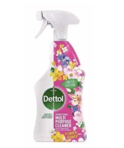 Dettol antibakteriell rengjøringsmiddel i Flower Power-varianten kommer i en praktisk 750 ml flaske, og tilbyr kraftig rengjøring med en herlig blomsterduft. Den antibakterielle formelen bidrar til å eliminere bakterier og bakterier, og etterlater overflatene hygienisk rene.