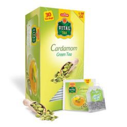 VITAL TEA Grønnte Med Kardemomme smaken av grønn te og kardemomme-te, ferskt og nøye pakket med den originale smaken av kardemomme-grønn te, en aromatisk grønn te.