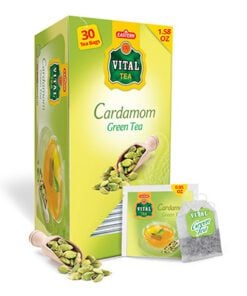 VITAL TEA Grønnte Med Kardemomme smaken av grønn te og kardemomme-te, ferskt og nøye pakket med den originale smaken av kardemomme-grønn te, en aromatisk grønn te.