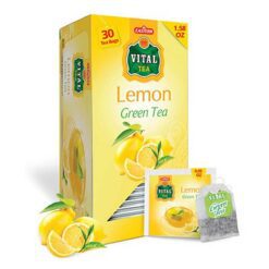 VITAL TEA Grønnte Med Sitron Sitrongrønn te, laget av sitrongress. Denne harmoniske blandingen gir et antioksidantboost. Infusjonen av vitamin C fra sitron støtter immunforsvaret og forbedrer hudens helse.