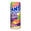 Fanta Zero Tutti Frutti , en sukkerfri versjon av Fanta med multifruktsmak!  Fanta Zero Tutti Frutti er en sukkerfri musserende drikk med en søt og fruktig smak , inspirert av en blanding av flere eksotiske frukter. Denne kalorifrie versjonen kombinerer noter av tropiske frukter som appelsin, mango, pasjonsfrukt og andre fruktige smaker, noe som skaper en livlig og forfriskende smak .