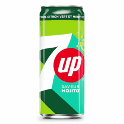 Få smaken av en morsom strandferie med 7Up Mojito! Denne spennende drinken kombinerer den klassiske, friske 7Up-smaken med et forfriskende hint av mynte og lime. Det er som å ta en sprudlende mojito uten alkohol.