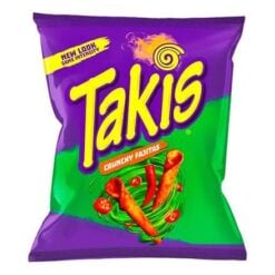 TAKIS Crunchy Fajitas Mais Saltvalset Tortilla Chips En herlig pose med eksplosive smaker, det er akkurat det Takis tilbyr. Denne gangen danser smaksløkene rundt knasende fajitas og det er akkurat så godt som det høres ut.