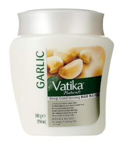 VATIKA Garlic Hair Mask Dabur Vatika Naturals Hair Mask er en intensiv fuktighetsgivende løsning som revitaliserer og nærer håret ditt med sin foryngende formel for sterkt, silkeaktig og glatt hår.